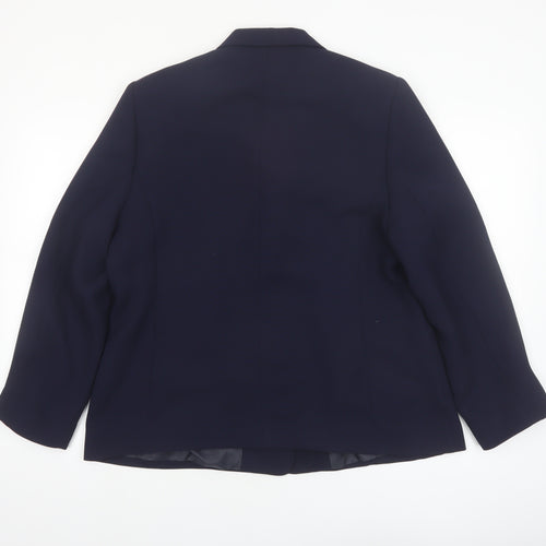 Eastex Women's Blue Size 16 Tailored Classic Single-Breasted Blazer