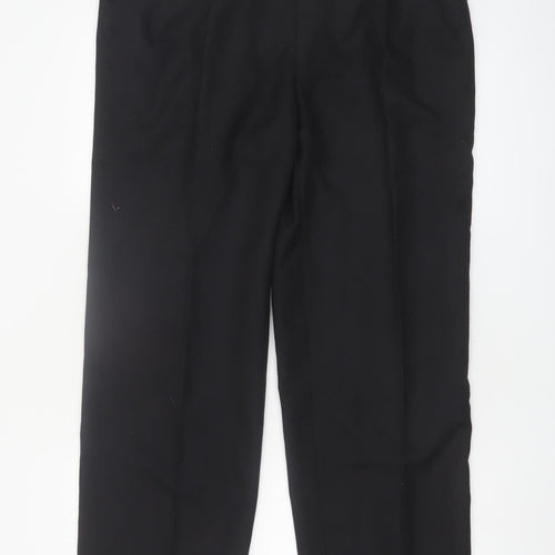Marks and Spencer St Michael Men’s Black 36x31 Wool Blend Pleated Dress Pants