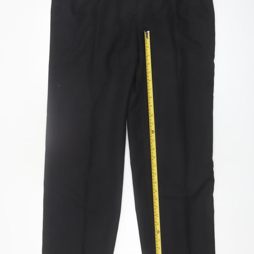 Marks and Spencer St Michael Men’s Black 36x31 Wool Blend Pleated Dress Pants