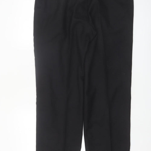 Marks and Spencer St Michael Men’s Black 36x31 Wool Blend Pleated Dress Pants