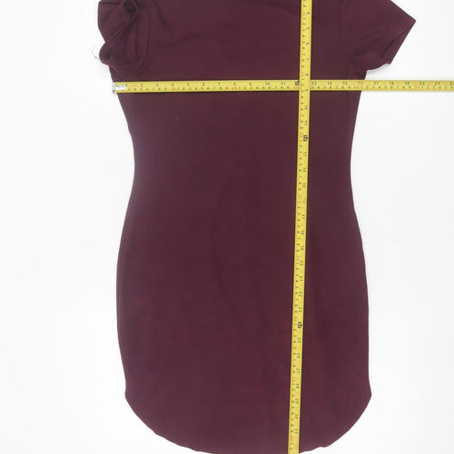 AX Paris Women's Purple Short Sleeve Bodycon Dress Size 10