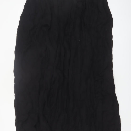 La Redoute Women Black Viscose Blend Midi Skirt Size 14