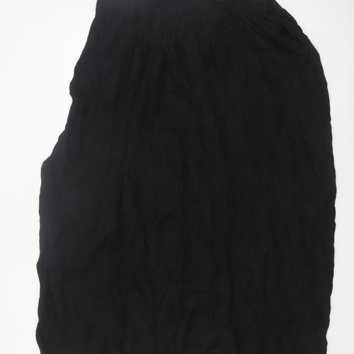 La Redoute Women Black Viscose Blend Midi Skirt Size 14