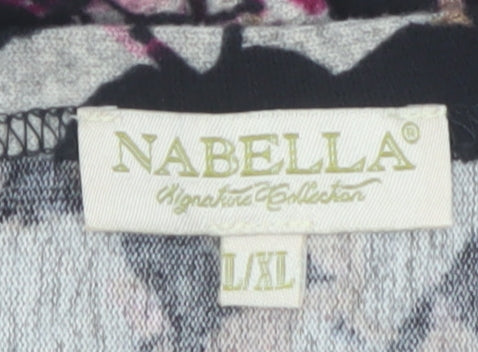 Nabella Women's Multicoloured Floral Shift Dress L Long Sleeve