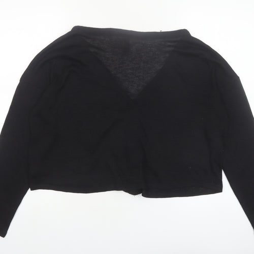 H&M Divided Women's Black V-Neck Button Cardigan Size M