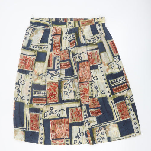 House of Fraser Womens Multicolour A-Line Skirt Size 20 Retro Print