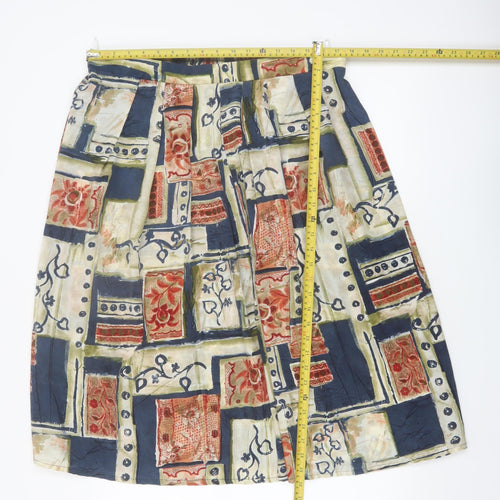 House of Fraser Womens Multicolour A-Line Skirt Size 20 Retro Print
