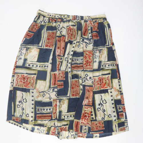 House of Fraser Womens Multicolour A-Line Skirt Size 20 Retro Print