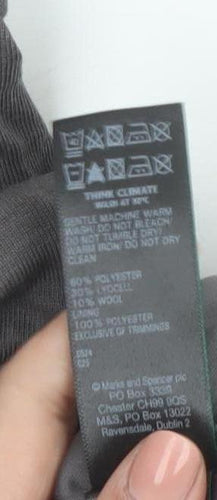 Marks and Spencer Women Grey Size 12 Midi Fit & Flare Dress