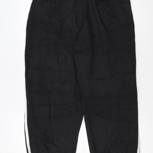 Adidas Women Black Jogger Trousers S 8-10 Elastic Waist Pockets Casual