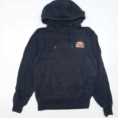 Ellesse Men’s Blue Pullover Hoodie Medium Logo Fleece Sweatshirt