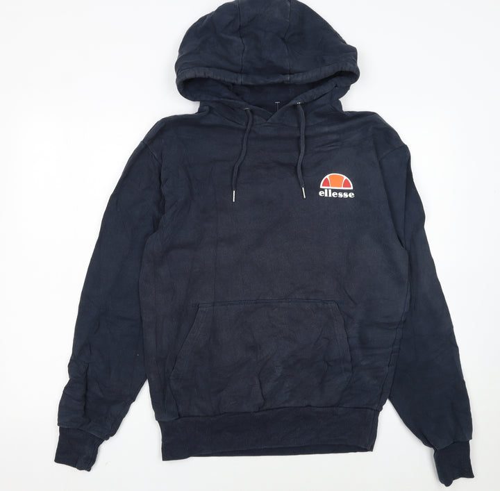 Ellesse Men’s Blue Pullover Hoodie Medium Logo Fleece Sweatshirt