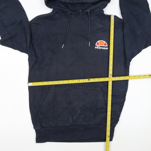 Ellesse Men’s Blue Pullover Hoodie Medium Logo Fleece Sweatshirt