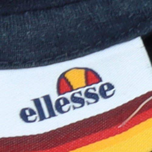 Ellesse Men’s Blue Pullover Hoodie Medium Logo Fleece Sweatshirt