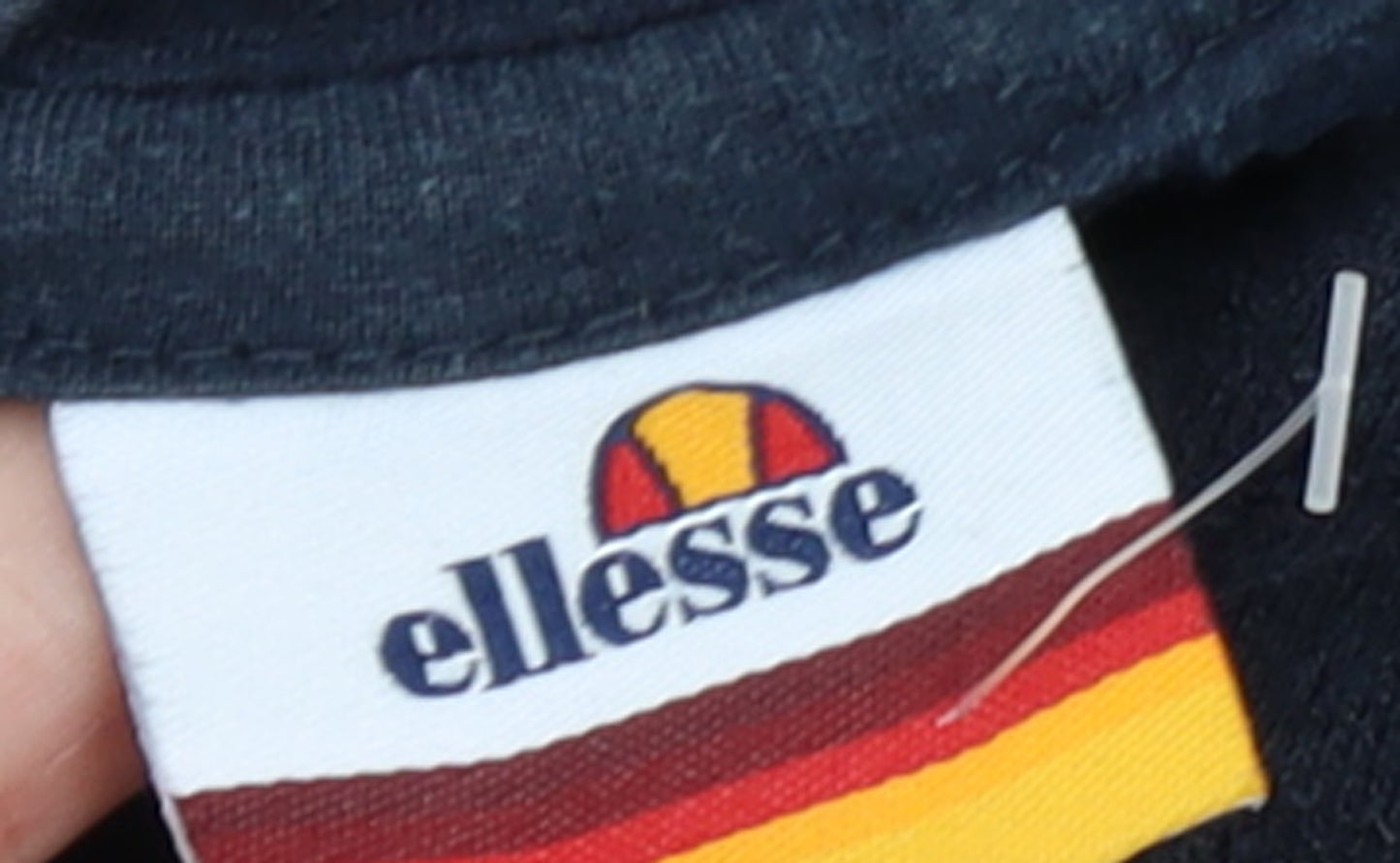Ellesse Men’s Blue Pullover Hoodie Medium Logo Fleece Sweatshirt