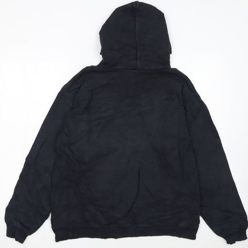 Thrasher Men's Black Pullover Hoodie M Flame Logo Skate Fleece