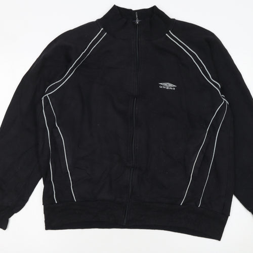 Umbro Men's Black L Track Jacket Full Zip Lightweight Sportswear