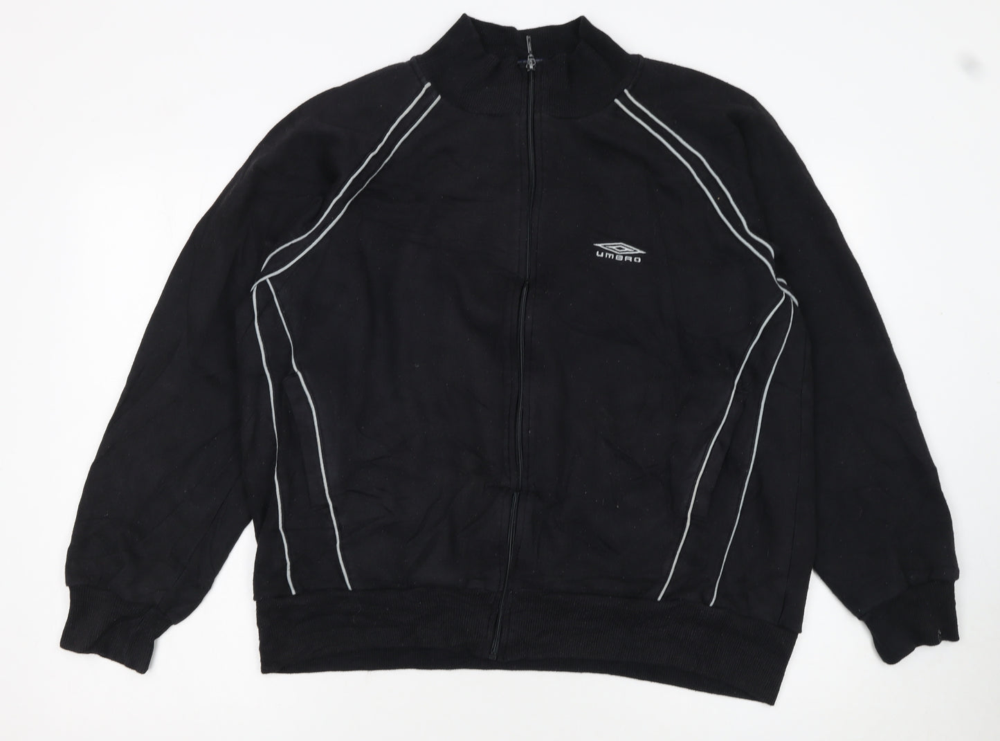 Umbro Men's Black L Track Jacket Full Zip Lightweight Sportswear