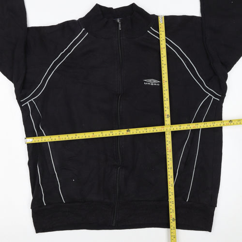 Umbro Men's Black L Track Jacket Full Zip Lightweight Sportswear