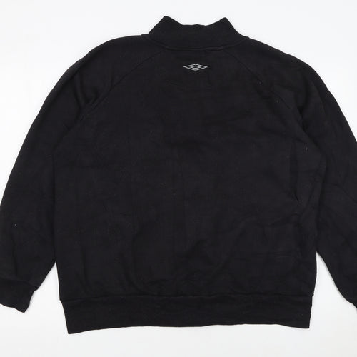 Umbro Men's Black L Track Jacket Full Zip Lightweight Sportswear