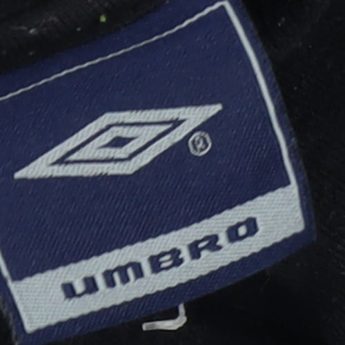 Umbro Men's Black L Track Jacket Full Zip Lightweight Sportswear