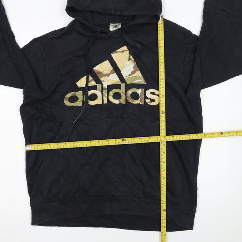 Adidas Men's Black Camouflage Logo Pullover Hoodie Size L