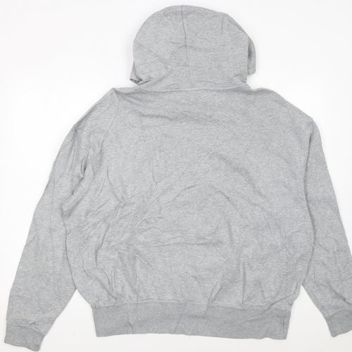 Nike Women’s Grey Pullover Hoodie Medium Cotton Blend Drawstring