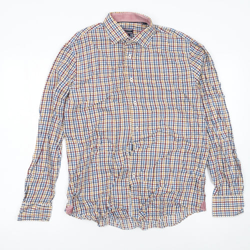 Tommy Hilfiger Men’s Multicoloured Slim Fit Check Cotton Shirt 15.5in