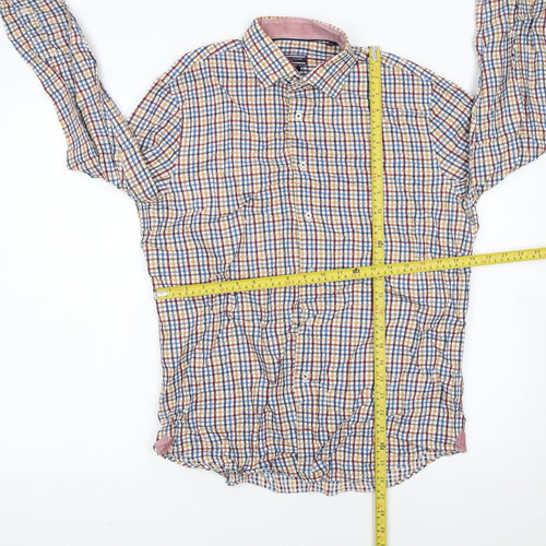 Tommy Hilfiger Men’s Multicoloured Slim Fit Check Cotton Shirt 15.5in