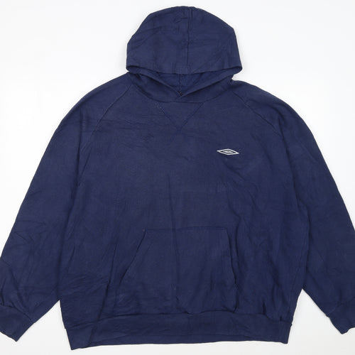 Umbro Men's Blue 2XL Pullover Hoodie with Logo Pocket