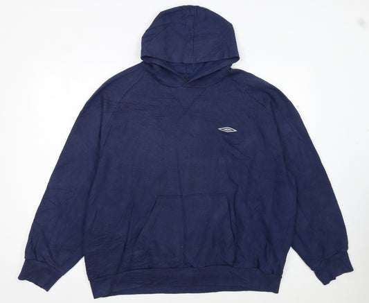 Umbro Men's Blue 2XL Pullover Hoodie with Logo Pocket