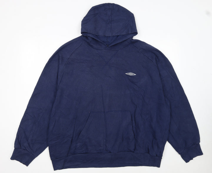 Umbro Men's Blue 2XL Pullover Hoodie with Logo Pocket