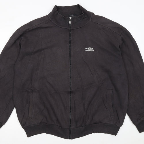 Umbro Men Black 2XL Track Jacket Full Zip Lightweight Sportswear