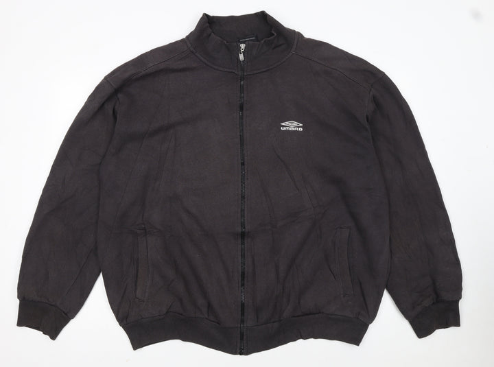 Umbro Men Black 2XL Track Jacket Full Zip Lightweight Sportswear