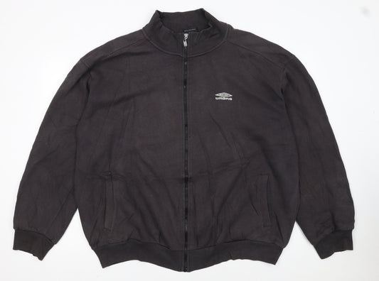 Umbro Men Black 2XL Track Jacket Full Zip Lightweight Sportswear