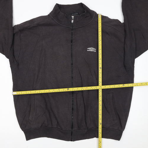 Umbro Men Black 2XL Track Jacket Full Zip Lightweight Sportswear