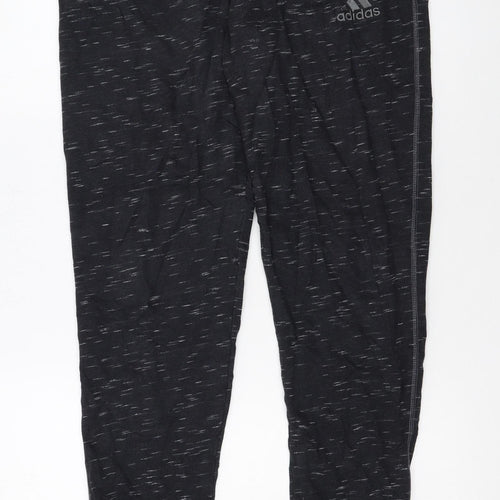 Adidas Womens Black Jogger Trousers M Size Cotton Blend