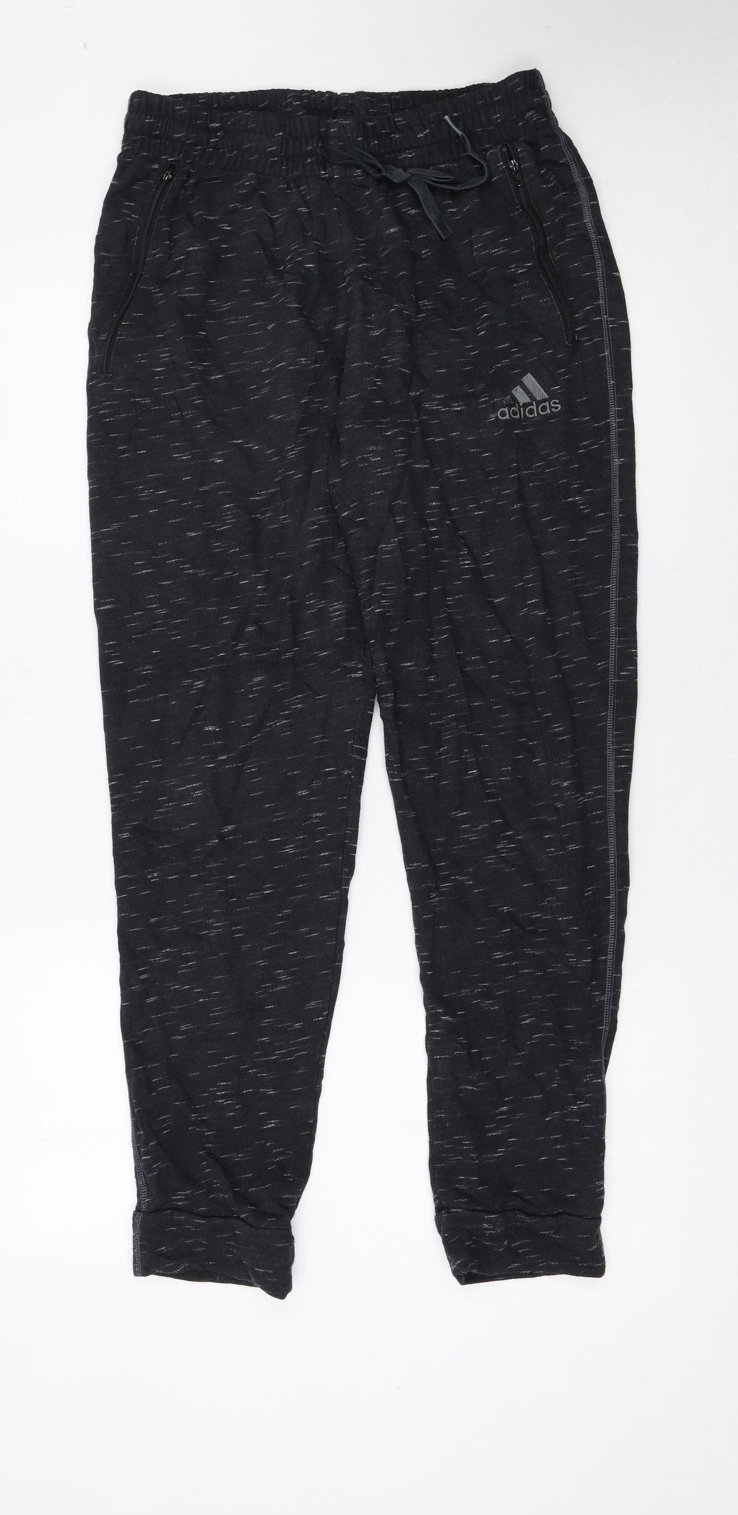 Adidas Womens Black Jogger Trousers M Size Cotton Blend