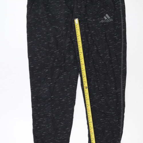 Adidas Womens Black Jogger Trousers M Size Cotton Blend