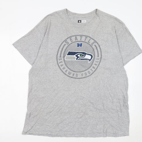 NFL Team Apparel Men's Grey Seattle Seahawks XL T-Shirt