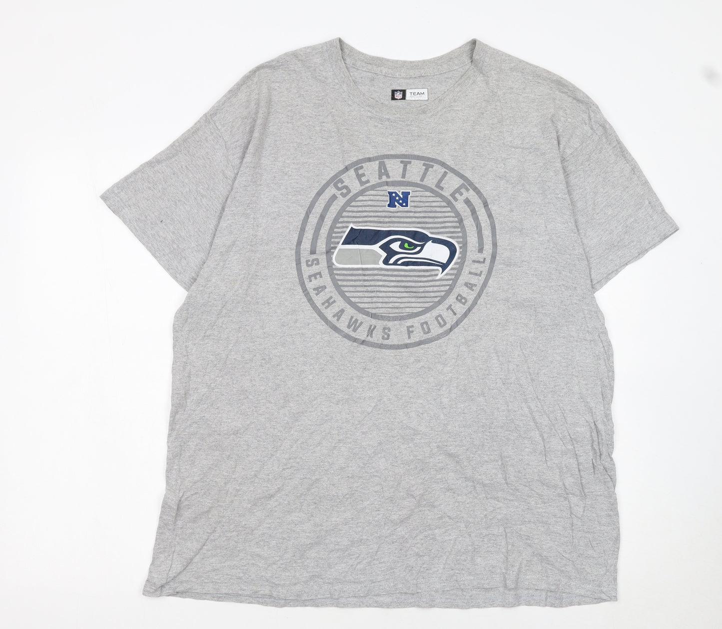 NFL Team Apparel Men's Grey Seattle Seahawks XL T-Shirt