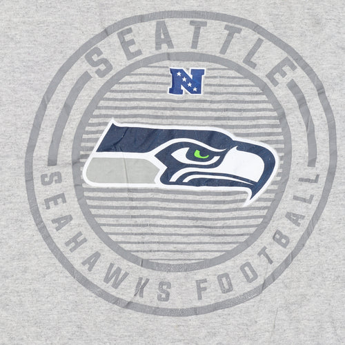NFL Team Apparel Men's Grey Seattle Seahawks XL T-Shirt