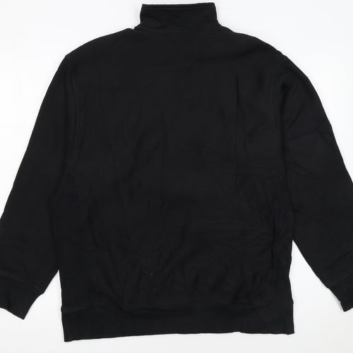 Carhartt Men’s Black 1/2 Zip Pullover Sweatshirt M Cotton Fleece