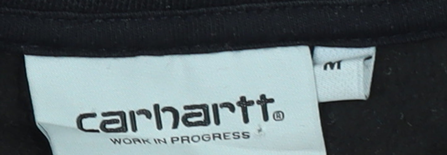 Carhartt Men’s Black 1/2 Zip Pullover Sweatshirt M Cotton Fleece