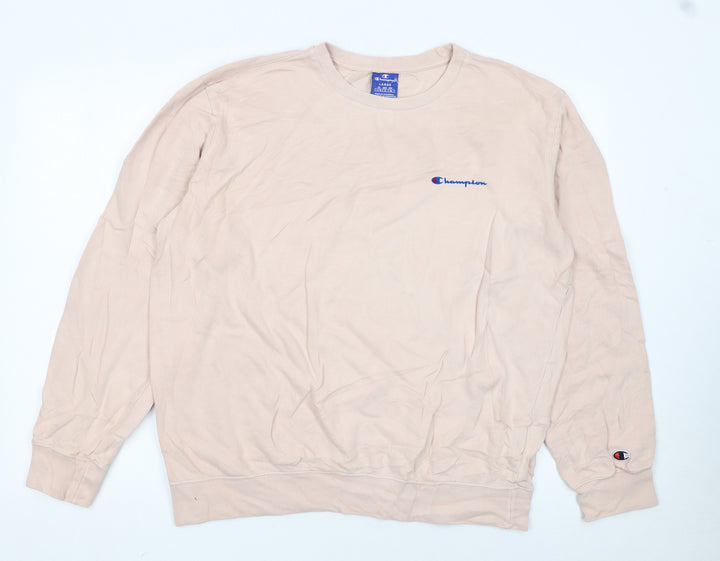 Champion Women Beige Long Sleeve Pullover Sweatshirt Size L