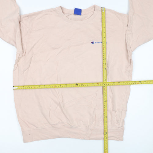 Champion Women Beige Long Sleeve Pullover Sweatshirt Size L