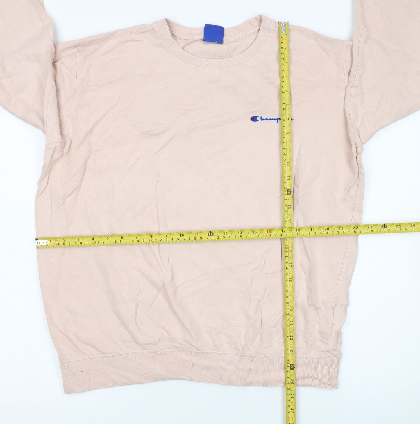 Champion Women Beige Long Sleeve Pullover Sweatshirt Size L