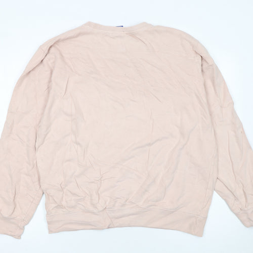 Champion Women Beige Long Sleeve Pullover Sweatshirt Size L