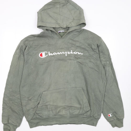 Champion Womens Green XXL Pullover Hoodie with Logo