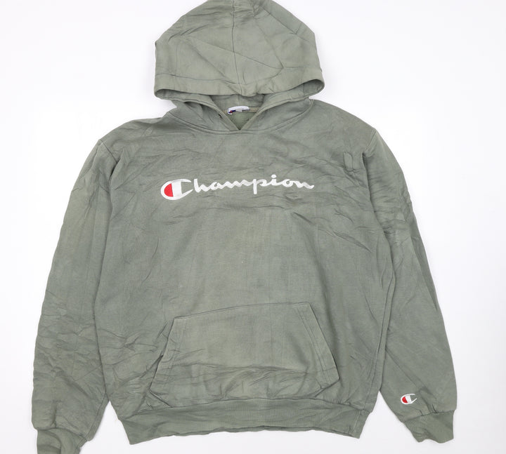 Champion Womens Green XXL Pullover Hoodie with Logo